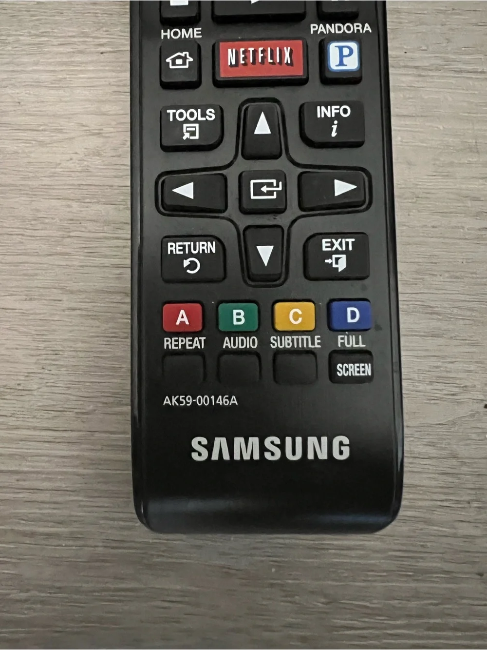 Samsung Black Remote Control with Color Function Keys AK59-00146A